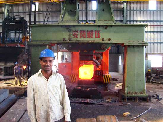 5噸橋式自由鍛電液錘在印度